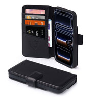 iPhone 17 Pro Hoesje - Luxe Leren MobyDefend Wallet Bookcase - Zwart
