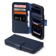 iPhone 17 Pro Hoesje - Luxe Leren MobyDefend Wallet Bookcase - Blauw