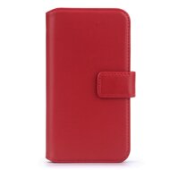 iPhone 17 Pro Hoesje - Luxe Leren MobyDefend Wallet Bookcase - Rood