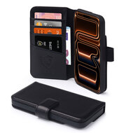 iPhone 17 Pro Max Hoesje - Luxe Leren MobyDefend Wallet Bookcase - Zwart