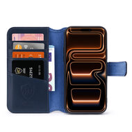 iPhone 17 Pro Max Hoesje - Luxe Leren MobyDefend Wallet Bookcase - Blauw