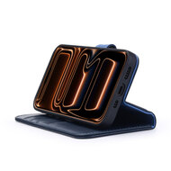 iPhone 17 Pro Max Hoesje - Luxe Leren MobyDefend Wallet Bookcase - Blauw