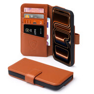 iPhone 17 Pro Max Hoesje - Luxe Leren MobyDefend Wallet Bookcase - Bruin