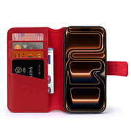 iPhone 17 Pro Max Hoesje - Luxe Leren MobyDefend Wallet Bookcase - Rood
