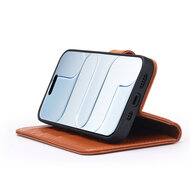 iPhone Air Hoesje - Luxe Leren MobyDefend Wallet Bookcase - Bruin