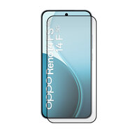 Oppo Reno14 F / Oppo Reno14 FS Screenprotector - MobyDefend Screensaver Met Zwarte Randen - Gehard Glas 