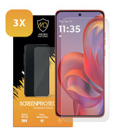 3-Pack Motorola Edge 60 Neo Screenprotectors - MobyDefend Case-Friendly Screensavers - Gehard Glas