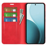 Oppo Reno14 Hoesje - MobyDefend Luxe Wallet Bookcase (Magnetische Sluiting) - Rood