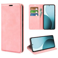 Oppo Reno14 Hoesje - MobyDefend Luxe Wallet Bookcase (Magnetische Sluiting) - Roze