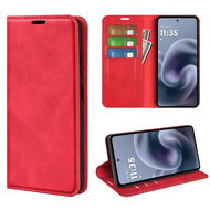Motorola Moto G86 Power Hoesje - MobyDefend Luxe Wallet Bookcase (Magnetische Sluiting) - Rood