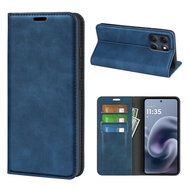Motorola Moto G86 Power Hoesje - MobyDefend Luxe Wallet Bookcase (Magnetische Sluiting) - Blauw