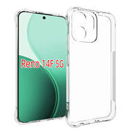Oppo Reno14 F / Oppo Reno14 FS Hoesje - MobyDefend Transparante Shockproof TPU Backcover - Verstevigde Hoeken - Volledig Doorzichtig