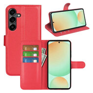 Samsung Galaxy S25 FE Hoesje - MobyDefend Kunstleren Wallet Book Case (Sluiting Voorkant) - Rood