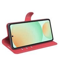 Samsung Galaxy S25 FE Hoesje - MobyDefend Kunstleren Wallet Book Case (Sluiting Voorkant) - Rood