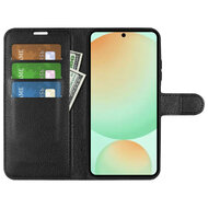 Samsung Galaxy S25 FE Hoesje - MobyDefend Kunstleren Wallet Book Case (Sluiting Voorkant) - Zwart