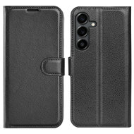 Samsung Galaxy S25 FE Hoesje - MobyDefend Kunstleren Wallet Book Case (Sluiting Voorkant) - Zwart