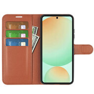 Samsung Galaxy S25 FE Hoesje - MobyDefend Kunstleren Wallet Book Case (Sluiting Voorkant) - Bruin