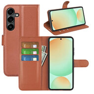 Samsung Galaxy S25 FE Hoesje - MobyDefend Kunstleren Wallet Book Case (Sluiting Voorkant) - Bruin