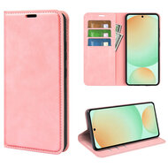 Samsung Galaxy S25 FE Hoesje - MobyDefend Luxe Wallet Bookcase (Magnetische Sluiting) - Roze