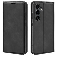 Samsung Galaxy S25 FE Hoesje - MobyDefend Luxe Wallet Bookcase (Magnetische Sluiting) - Zwart