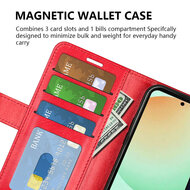 Samsung Galaxy S25 FE Hoesje - MobyDefend Wallet Book Case (Sluiting Achterkant) - Zwart