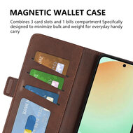 Samsung Galaxy S25 FE Hoesje - MobyDefend Luxe Wallet Book Case (Sluiting Zijkant) - Rood