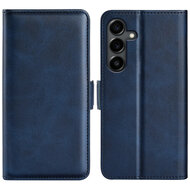 Samsung Galaxy S25 FE Hoesje - MobyDefend Luxe Wallet Book Case (Sluiting Zijkant) - Blauw
