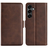 Samsung Galaxy S25 FE Hoesje - MobyDefend Luxe Wallet Book Case (Sluiting Zijkant) - Bruin