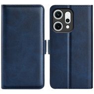 Oppo Reno14 Hoesje - MobyDefend Luxe Wallet Book Case (Sluiting Zijkant) - Blauw
