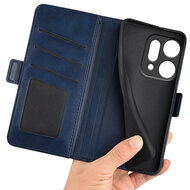 Oppo Reno14 Hoesje - MobyDefend Luxe Wallet Book Case (Sluiting Zijkant) - Blauw