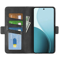 Oppo Reno14 Hoesje - MobyDefend Luxe Wallet Book Case (Sluiting Zijkant) - Zwart