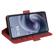 Motorola Moto G86 Power Hoesje - MobyDefend Luxe Wallet Book Case (Sluiting Zijkant) - Rood