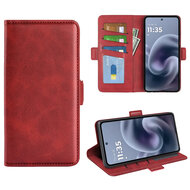 Motorola Moto G86 Power Hoesje - MobyDefend Luxe Wallet Book Case (Sluiting Zijkant) - Rood