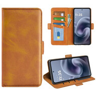 Motorola Moto G86 Power Hoesje - MobyDefend Luxe Wallet Book Case (Sluiting Zijkant) - Lichtbruin