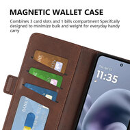 Motorola Moto G86 Power Hoesje - MobyDefend Luxe Wallet Book Case (Sluiting Zijkant) - Blauw