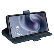 Motorola Moto G86 Power Hoesje - MobyDefend Luxe Wallet Book Case (Sluiting Zijkant) - Blauw