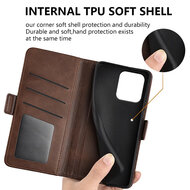 Motorola Moto G86 Power Hoesje - MobyDefend Luxe Wallet Book Case (Sluiting Zijkant) - Bruin