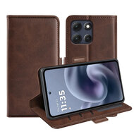 Motorola Moto G86 Power Hoesje - MobyDefend Luxe Wallet Book Case (Sluiting Zijkant) - Bruin