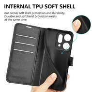 Oppo Reno14 Hoesje - MobyDefend Kunstleren Wallet Book Case (Sluiting Voorkant) - Zwart