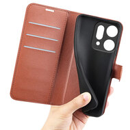 Oppo Reno14 Hoesje - MobyDefend Kunstleren Wallet Book Case (Sluiting Voorkant) - Bruin