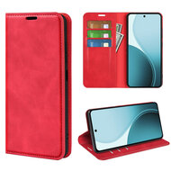 Oppo Reno14 F / Oppo Reno14 FS Hoesje - MobyDefend Luxe Wallet Bookcase (Magnetische Sluiting) - Rood