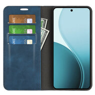 Oppo Reno14 F / Oppo Reno14 FS Hoesje - MobyDefend Luxe Wallet Bookcase (Magnetische Sluiting) - Blauw