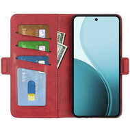Oppo Reno14 F / Oppo Reno14 FS Hoesje - MobyDefend Luxe Wallet Book Case (Sluiting Zijkant) - Rood
