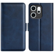 Oppo Reno14 F / Oppo Reno14 FS Hoesje - MobyDefend Luxe Wallet Book Case (Sluiting Zijkant) - Blauw