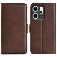 Oppo Reno14 F / Oppo Reno14 FS Hoesje - MobyDefend Luxe Wallet Book Case (Sluiting Zijkant) - Bruin