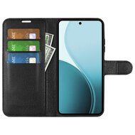 Oppo Reno14 F / Oppo Reno14 FS Hoesje - MobyDefend Kunstleren Wallet Book Case (Sluiting Voorkant) - Zwart