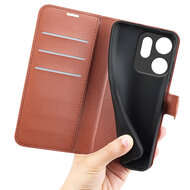Oppo Reno14 F / Oppo Reno14 FS Hoesje - MobyDefend Kunstleren Wallet Book Case (Sluiting Voorkant) - Bruin