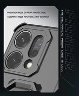 Oppo Reno14 Hoesje - MobyDefend Dubbelgelaagde Pantsercase Met Standaard - Blauw