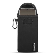 Hoesje voor Xiaomi 15T - MobyDefend Neopreen Pouch Met Karabijnhaak - Insteekhoesje - Riemlus Hoesje - Zwart