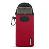 Hoesje voor Xiaomi 15T - MobyDefend Neopreen Pouch Met Karabijnhaak - Insteekhoesje - Riemlus Hoesje - Rood